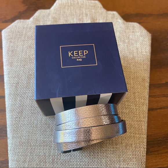 NWT KEEP Collective Leather Cuff Gunmetal - Picture 4 of 6